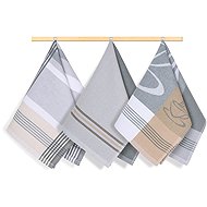 BELLATEX Tea Towel Set of 3, 50 × 70, 142 coffee cups - Kitchen Towel