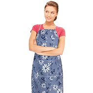 BELLATEX Apron Dita 67 × 84 cm 7750/410 blue cube with flower - Apron