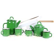 BELIS Enamel cookware set dark green 6 pcs - Kitchenware Set