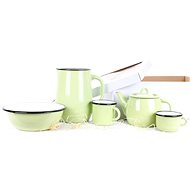 BELIS Enamel cookware set lime 5 pcs - Kitchenware Set