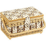 BELLATEX G - Sewing box 28 × 18 × 15 cm beige, flowers - Sewing Basket