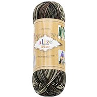 BELLATEX Yarn Artisan 100 g - 9014 grey, black, khaki - Yarn