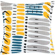 BELLATEX Linen 80/163 40 × 40 cm blue and yellow stripes - Pillowcase