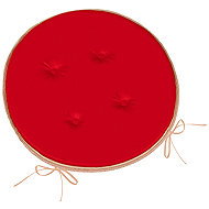 Bellatex Adéla 79/P214 Round Smooth Dia. 40cm, Solid Red - Pillow Seat