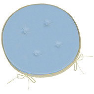 Bellatex Adéla 79/P225 Round Smooth diam. 40 cm, Plain Blue - Pillow Seat