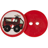 Buttons Žirovnice Button 1,5 cm firemen 2 07844 set of 6 pcs - Button