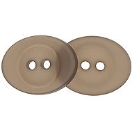 Buttons Žirovnice Button 16 × 18 mm oval brown 44610C set of 6 - Button