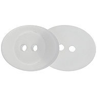 Buttons Žirovnice Button 16 × 18 mm oval white 44610A set of 6 - Button