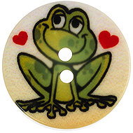 Buttons Žirovnice Button 1,5 cm frog 41719C set of 6 - Button