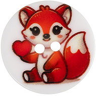Buttons Žirovnice Button 1,5 cm fox 41719B set of 6 - Button