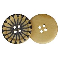 Bellatex G - wooden button 30mm decorated - 4471 - Button