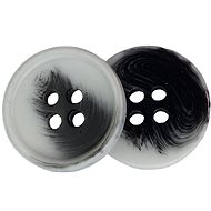 Bellatex G - button 18mm white-grey - 4752 - Button