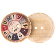 BELLATEX Button 2,5 cm colour clock - 401072 - set of 3 - Button