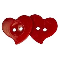 Bellatex G - button 22mm heart red - 4546 - Button