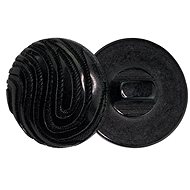 Bellatex G - button d.15mm black, wave pattern - 32 - Button