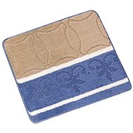 BELLATEX Bany 60 × 50 cm ornament blue-beige - Bath Mat
