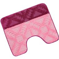 Bellatex Bany pattern 60 × 50 cm 810/001 geometry pink - Toilet Mat
