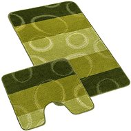 Bellatex Bany set 60 × 100 cm + 60 × 50 cm 810/002 ellipse pattern green - Bath Mat