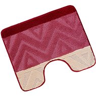 Bellatex Bany pattern 60 × 50 cm 810/004 chevron burgundy - Toilet Mat
