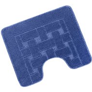Bellatex Bany Uni 60 × 50 cm 810/009 rectangles blue - Toilet Mat