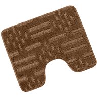 Bellatex Bany Uni 60 × 50 cm 810/010 brown stripes - Toilet Mat