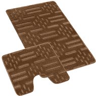 Bellatex Bany set 60 × 100 cm + 60 × 50 cm 810/010 Uni stripes brown - Bath Mat