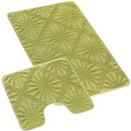Bellatex Bany set 60 × 100 cm + 60 × 50 cm 810/013 Uni rays light green - Bath Mat