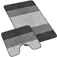 Bellatex Bany set 60 × 100 cm + 60 × 50 cm 810/006 pattern triangles grey - Bath Mat