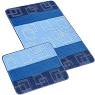 Bellatex Bany set 60 × 100 cm + 60 × 50 cm 760/015 cubes blue - Fürdőszobai szőnyeg