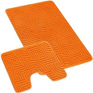Bellatex Bany set 60 × 100 cm + 60 × 50 cm 810/011 Uni maze orange - Bath Mat