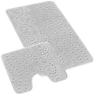 Bellatex Bany set 60 × 100 cm + 60 × 50 cm 810/012 Uni ornament light grey - Bath Mat
