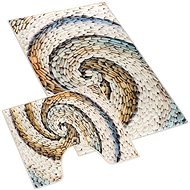 BELLATEX 3D printing 60 × 100 + 60 × 50 850/097 pebbles beige - Bath Mat