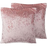 BELIANI, Sada 2 sametových polštářů 45 x 45 cm růžová HOSTA, 198572 - Pillow