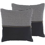 BELIANI, Sada 2 polštářů se zipem 45 x 45 cm černobílá KINWAT, 257516 - Pillow