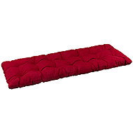 Bellatex Bench seat 41/014 quilted 40 × 140 cm Uni, red - Cushion