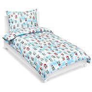 BELLATEX Linen cotton 90/CH47 animals in winter 140 × 200, 70 × 90 cm - Bed Linen