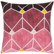 Bellatex Linen 90/428A 40 × 40 cm honeycomb black, pink - Pillowcase