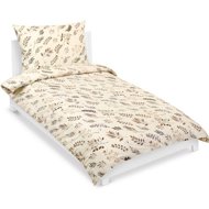 Bellatex Linen cotton 90/347 brown twigs 140 × 200 cm, 70 × 90 cm - Bed Linen