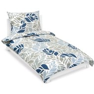 Bellatex Linen cotton 90/566 variation blue-beige 140 × 200 cm, 70 × 90 cm - Bed Linen