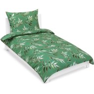 Bellatex Linen cotton 90/646 leaves green 140 × 200 cm, 70 × 90 cm - Bed Linen