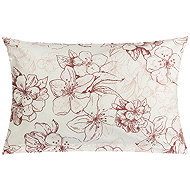 BELLATEX Linen 50 × 70 cm, burgundy flower - Pillowcase