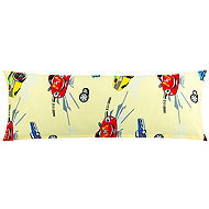 BELLATEX Cover - spare husband pillow 45 × 120 cm, racing car yellow - Pillowcase