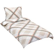 Bellatex Linen satin 94/258 beige checkered - Bed Linen