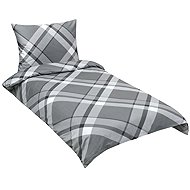 Bellatex Linen satin 94/958 grey checkered - Bed Linen