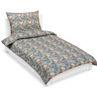BELLATEX Linen cotton 90 / 819 monstera with rose 140 × 200, 70 × 90 - Bed Linen