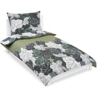 BELLATEX Linen cotton 90 / 608 khaki flower 140 × 200, 70 × 90 - Bed Linen