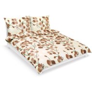 Bellatex Linen cotton F 90/321 beige garden 200 × 220, 2 pcs 70 × 90 - Bed Linen