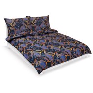Bellatex Linen cotton F 90/539 midnight flower 180 × 200, 2 pcs 70 × 90 - Bed Linen