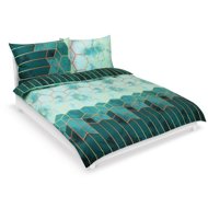 Bellatex Linen cotton F 90/636 green honeycomb 180 × 220, 2 pcs 70 × 90 - Bed Linen