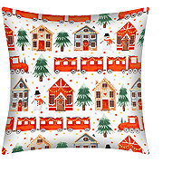 Bellatex Linen Christmas 40 × 40 cm 55/CH05 train - Pillowcase